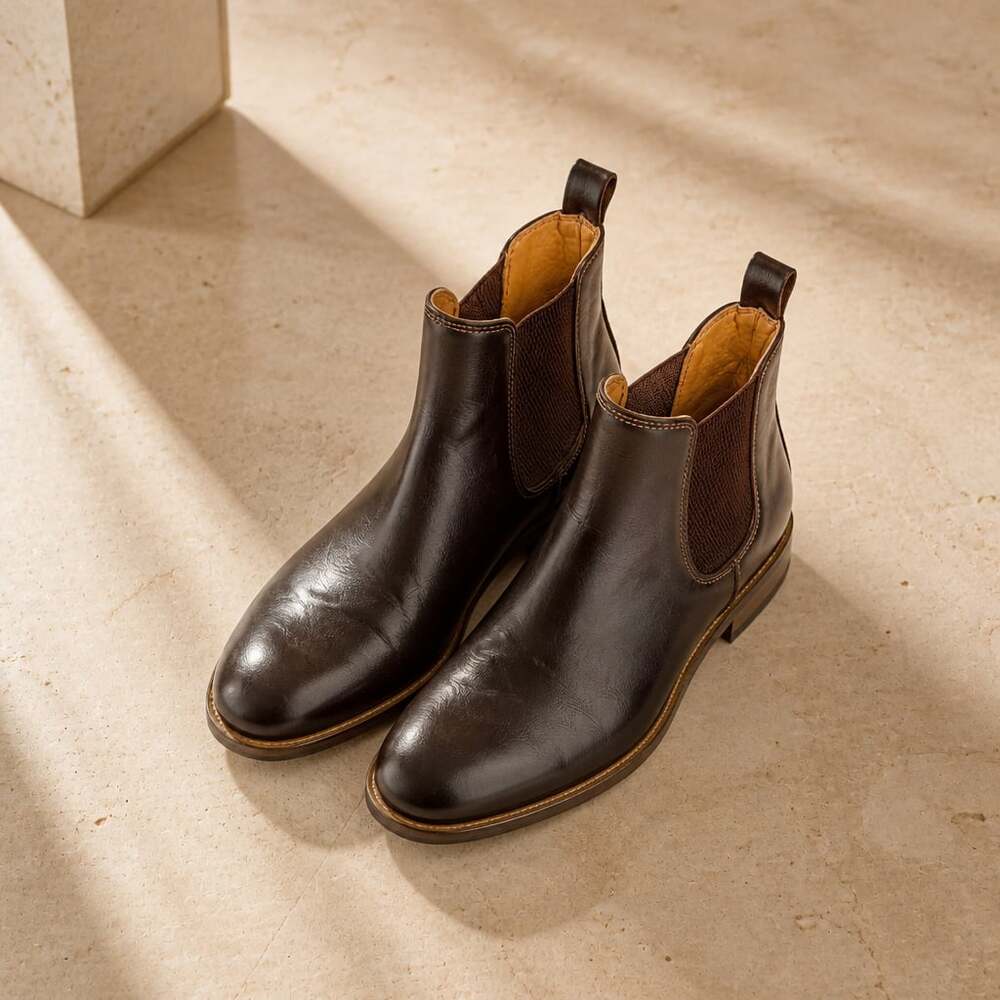 Robert Wayne Oklahoma Chelsea Boots Dark Brown Men's Size 10.5D